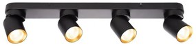 Spotlámpa ANDY 4xGU10/8W/230V fekete/arany