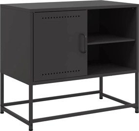 vidaXL fekete acél TV-szekrény 68 x 39 x 60,5 cm