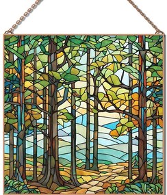Stained-Glass-Forest üvegkép, falikép
