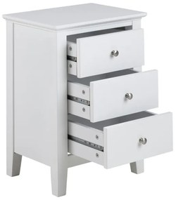 LARA éjjeli szekrényke, fehér színben