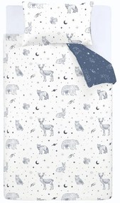 Egyszemélyes flanel gyerek ágyneműhuzat 135x200 cm Starlight Animals – Bianca