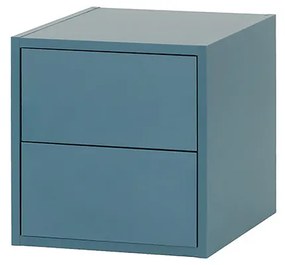 Boxie 2 fiókos fali szekrény 40x40x37 cm petrol kék