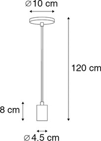 Ipari függőlámpa réz - Facil