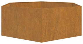 rozsda színű corten acél növénytartó 138x120x45 cm