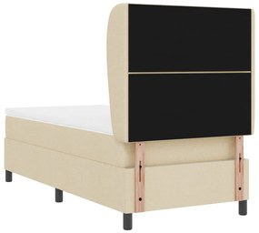 Boxspring Ágy Matrac Készlettel - Krém 100x200 cm Szövet