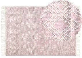 Rózsaszín szőnyeg 160 x 230 cm ADANA Beliani