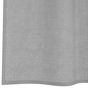 2 db világosszürke fátyolfüggönyök rojtokkal 140x140 cm