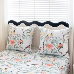 Mikroszálas ágyneműhuzat ORANGE FLOWERS fehér Ágyneműhuzat mérete: 2 db 70 x 80 cm | 160 x 200 cm