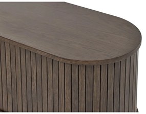 Barna TV-állvány tölgyfa dekorral 180x56x40 cm Meta – Unique Furniture