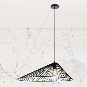 Csillár zsinóron AURORA 1xE27/20W/230V átm. 60 cm fekete