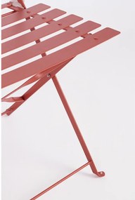 Terrakotta színű acél kétszemélyes kerti étkezőgarnitúra Austin – Bizzotto