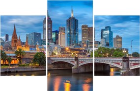 Melbourne város képe (90x60 cm)