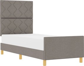 vidaXL Ágykeret fejtámlával Tópszínű 80 x 200 cm szövet