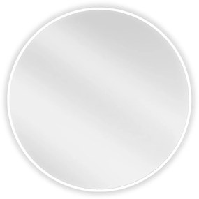Mexen Loft, kerek fürdőszobai tükör 70 cm, keret színe fehér, 9850-070-070-000-20