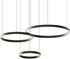 LED Csillár zsinóron GRAVITY LED/108W/230V fekete