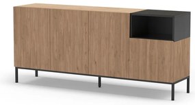 Natúr színű komód 180x80 cm Cailin – Marckeric