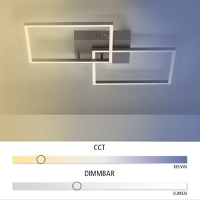 Leuchten Direkt 14141-18 - LED Szabályozható lámpa IVEN 2xLED/13,5W/230V + távirányító