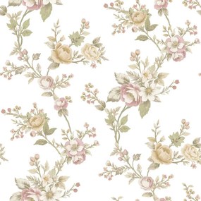 Parato Cristiana Masi Blooming Garden 11 Dafne bézs-fehér virágos vlies tapéta – 8325