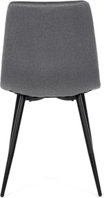 Étkezőszék, szürke, bársony szövet, DCL-X7015 GREY2