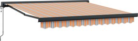 vidaXL Napernyő Sokszínű 350 x 250 cm Pamut és Alumínium