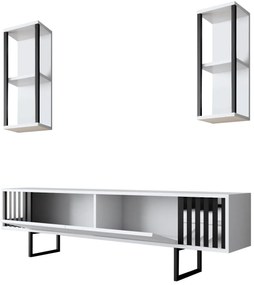 TV szekrény Chrome Line - White, Black