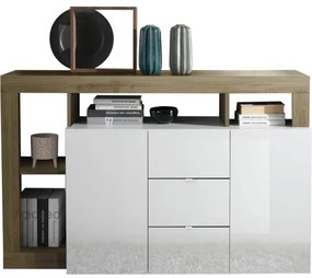 Komód LENOR fehér/barna