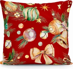 Egyoldalas Velúr Párnahuzat 40X40 CM Velúr Piros Nád