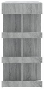 szürke-sonoma színű bárasztal tárolópolccal 100 x 50 x 101,5 cm