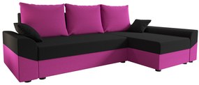 Sarok ülőgarnitúra Dusk L (lila + fekete) (B). 1061904