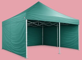 Összecsukható sátor 5×5 m – alumínium hexagon profi, Zöld