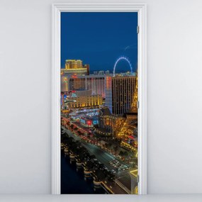 Fotótapéta ajtóra - Éjszakai Las Vegas (95x205cm)