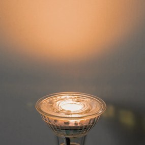 5 darabos GU10 50 mm-es, 3 lépésben dimmelhető Kelvin LED izzókészlet, átlátszó, 4,9 W, 450 lm, 2000-2700 K