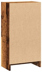 antik fa színű szerelt fa könyvespolc 40 x 24 x 76 cm