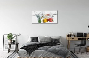 Üvegképek Színes paprika vízben 120x60cm