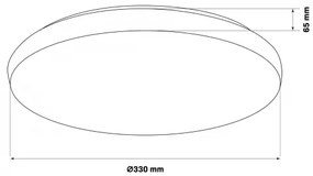 LED Fürdőszobai mennyezeti lámpa PIRIUS LED/17W/230V átm. 33 cm IP44