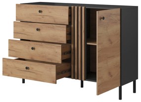 Komód Dalde D4S (arany craft tölgy + antracit). 1071345