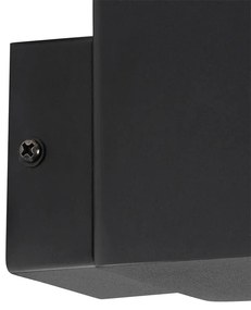 Modern kültéri fali lámpa fekete IP44 füstüveggel - Denmark