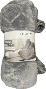 Takaró Smukee dekoratív dombornyomott mintás 150x200cm szürke 672
