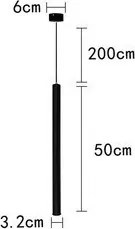 UNIVERSO Függeszték 3w 300lm CCT.Kap 30° IP20 fekete 32x500mm