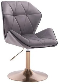 HR212 Grafit modern velúr szék arany lábbal