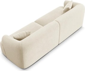 Bézs bársony kanapé 255 cm Campi – Cosmopolitan Design