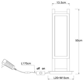 Globo 67266T - LED Asztali lámpa ILLA LED/20W/230V