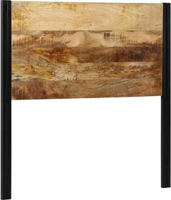 vidaXL tömör fa mangó és vas fejtámla 100 cm