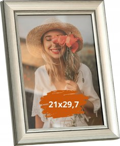 Fa képkeret 21x29,7 A4 üveg oklevél tanúsítvány ezüst