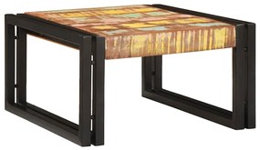 Fürdőszobai polc polcokkal 60 x 50 x 23 cm Tömör mangófa és vas