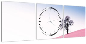 Kép - Rózsaszín álom (órával) (90x30 cm)