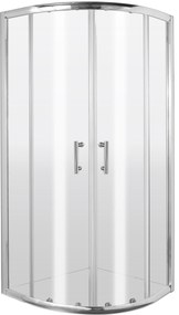 Deante Jasmin Plus zuhanykabin 80x80 cm félkör alakú króm fényes/átlátszó üveg KTJ_052P