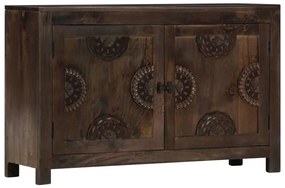faragott tömör mangófa tálalószekrény 110 x 35 x 70 cm
