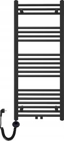 Fürdőszobai dekoratív létraradiátor elektromos 1200x500 600W fekete