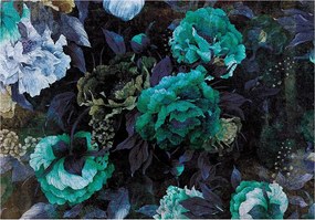 Fotótapéta Virágok Bazsarózsa Türkiz Hálószoba Nappali Fali Tapéta 368x254